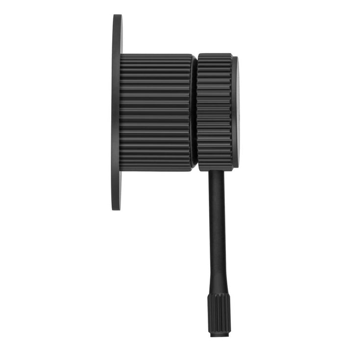 Mica Fluted Matte Black Shower Mixer