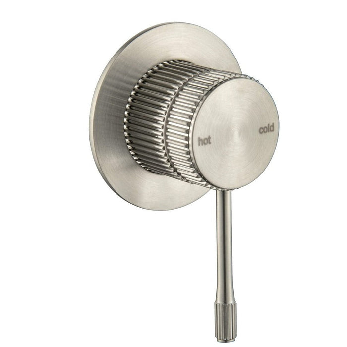 Mica Fluted Brushed Nickel Shower Mixer