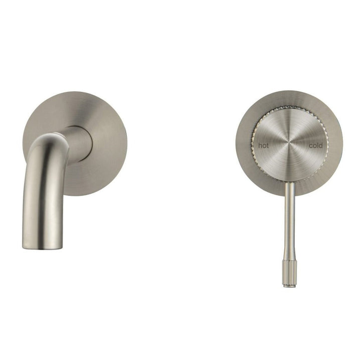 Mica Fluted Brushed Nickel Wall-Spout Combo