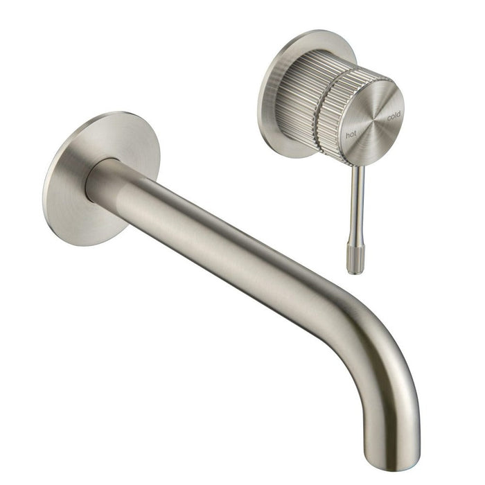 Mica Fluted Brushed Nickel Wall-Spout Combo