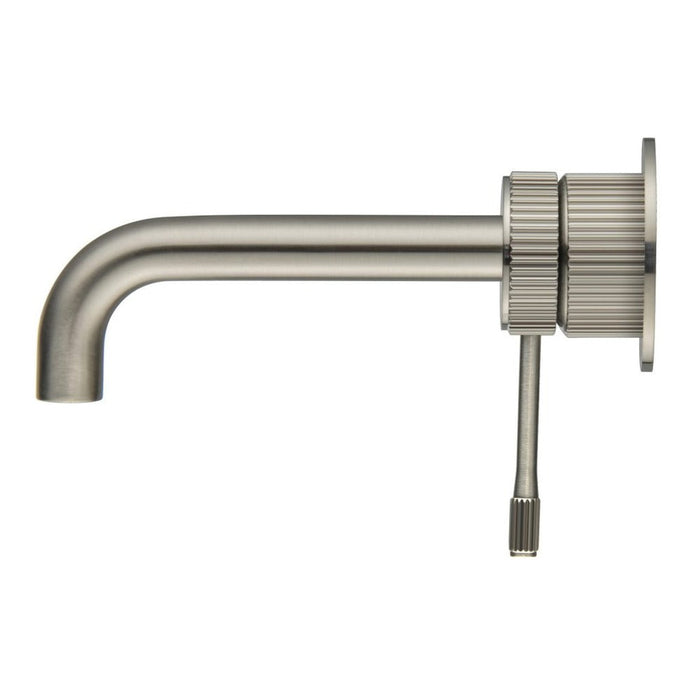 Mica Fluted Brushed Nickel Wall-Spout Combo