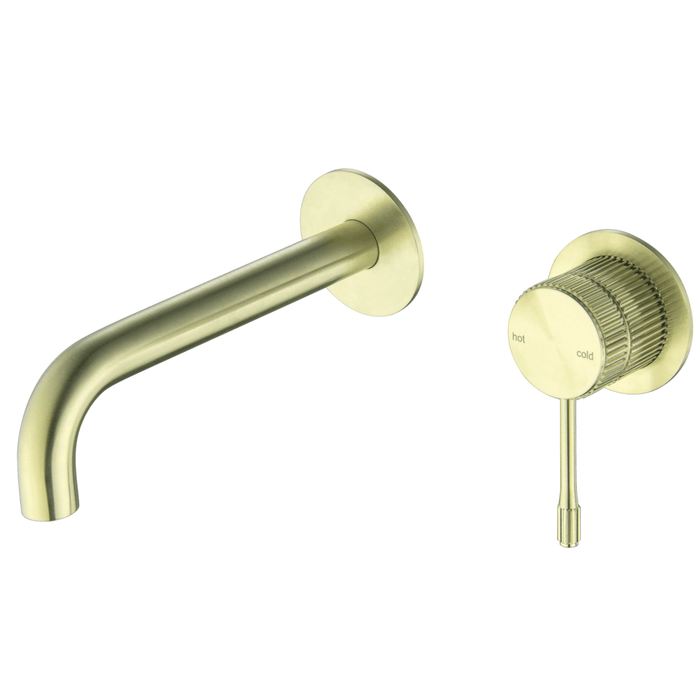 Mica Fluted French Gold Wall-Spout Combo