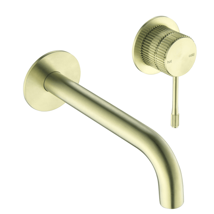 Mica Fluted French Gold Wall-Spout Combo