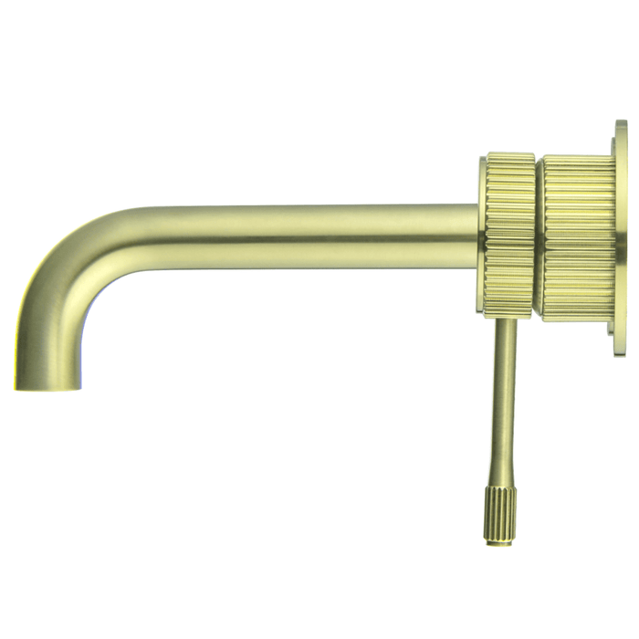 Mica Fluted French Gold Wall-Spout Combo