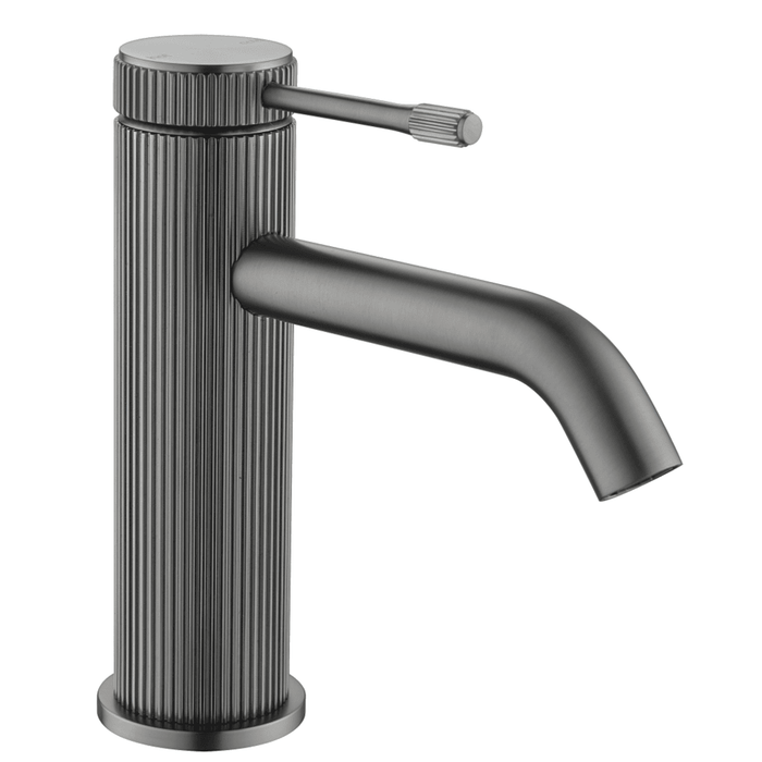 Mica Fluted Gun Metal Basin Mixer