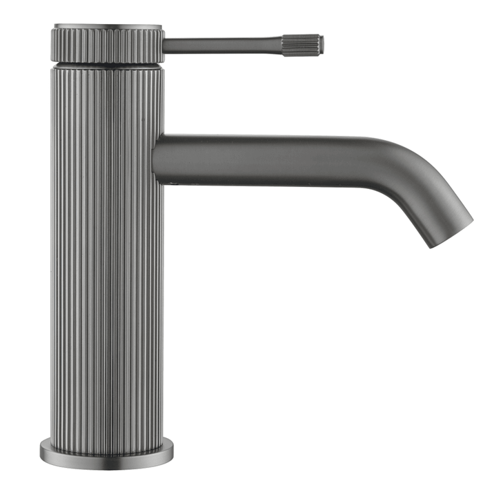 Mica Fluted Gun Metal Basin Mixer