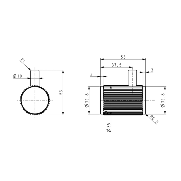 Mica Fluted Gun Metal Robe Hook