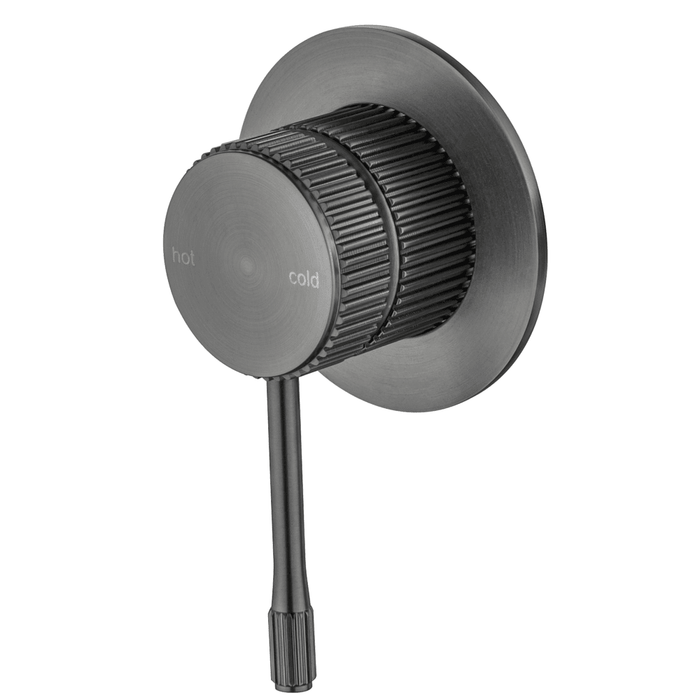 Mica Fluted Gun Metal Shower Mixer