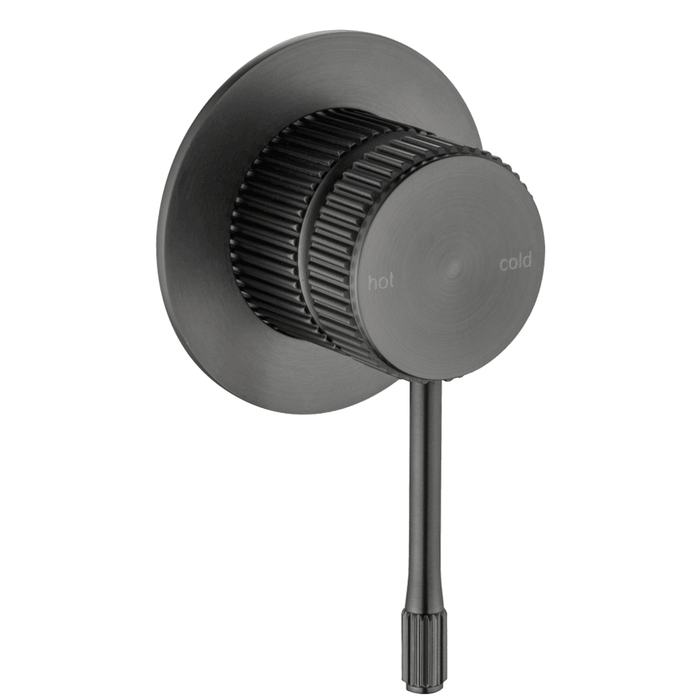 Mica Fluted Gun Metal Shower Mixer