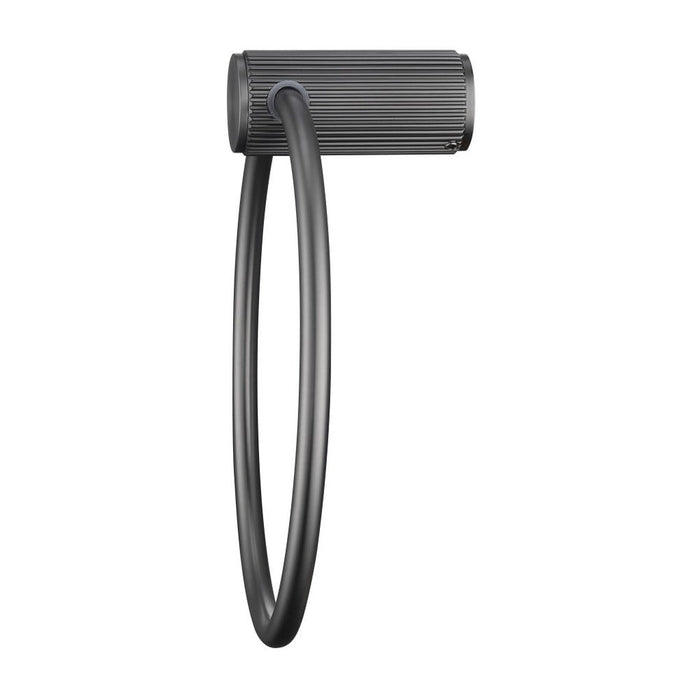 Mica Fluted Gun Metal Towel Ring