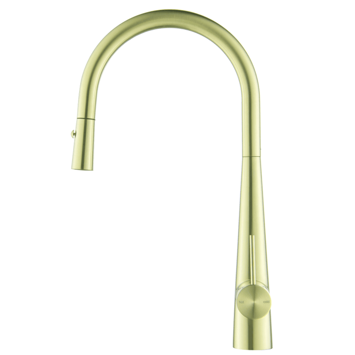 Mica French Gold Pull-Out Cone Sink Mixer