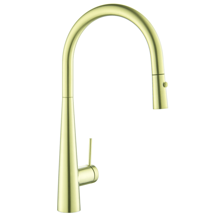 Mica French Gold Pull-Out Cone Sink Mixer