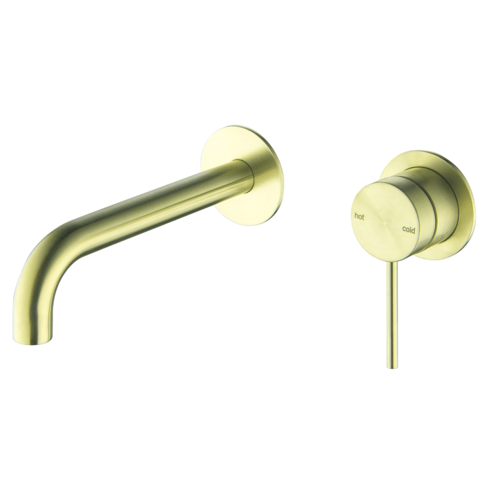 Mica French Gold Wall-Spout Combo - Curved Spout - 2P - Trim Kit Only