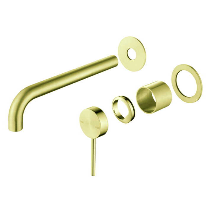 Mica French Gold Wall-Spout Combo - Curved Spout - 2P - Trim Kit Only