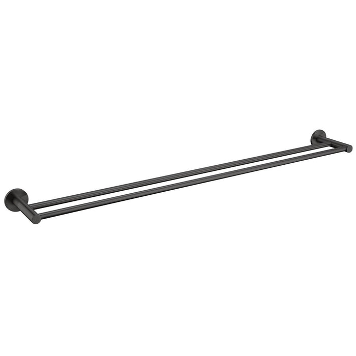 Mica Gun Metal Double Towel Rail - 800mm