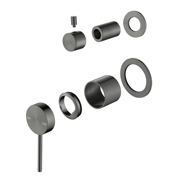 Mica Gun Metal Shower Mixer Diverter - 2P - Trim Kit Only