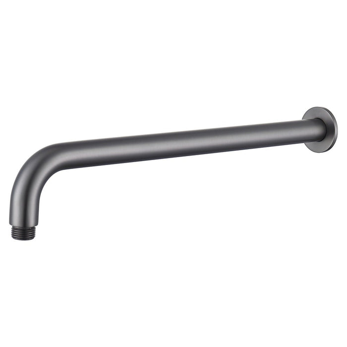 Mica Gun Metal Wall Shower Arm - 450mm - Curved