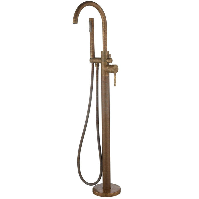 Mica LVB Living Brass Freestanding Bath Mixer with Hand Shower