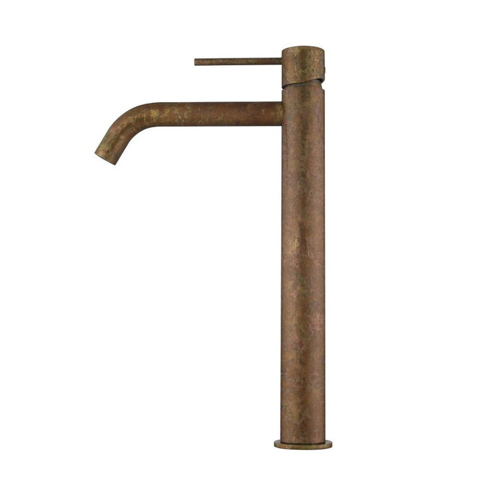 Mica LVB Living Brass Tall Basin Mixer - Curved Spout