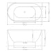 Dimitri 1300 Right Corner Fit Freestanding Bath Tub - Acqua Bathrooms