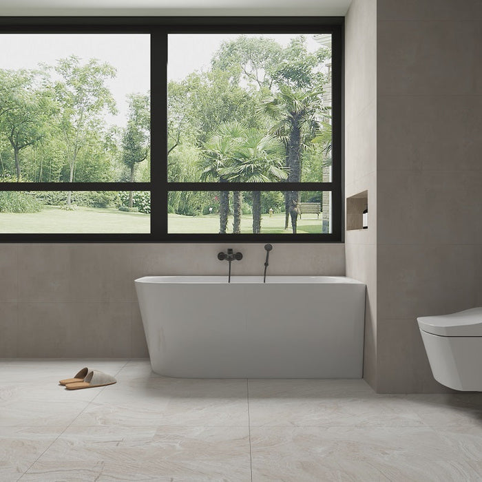 Dimitri 1400 Right Corner Fit Freestanding Bath Tub - Acqua Bathrooms