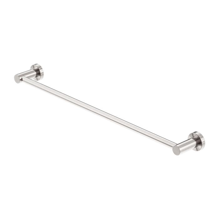 Nero | Mecca 800 mm Brushed Nickel Single Towel Rail