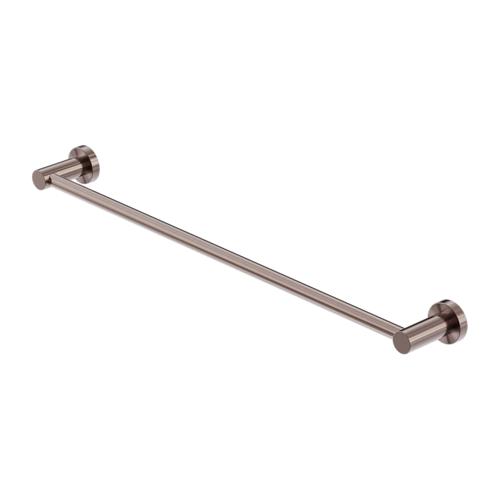 Nero | Mecca 800 mm Brushed Bronze Single Towel Rail