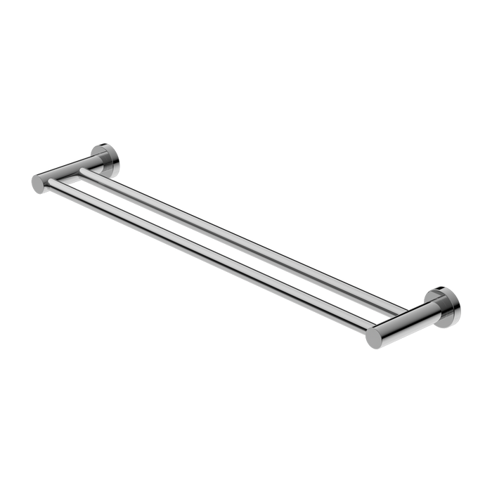 Nero | Mecca 800 mm Chrome Double Towel Rail