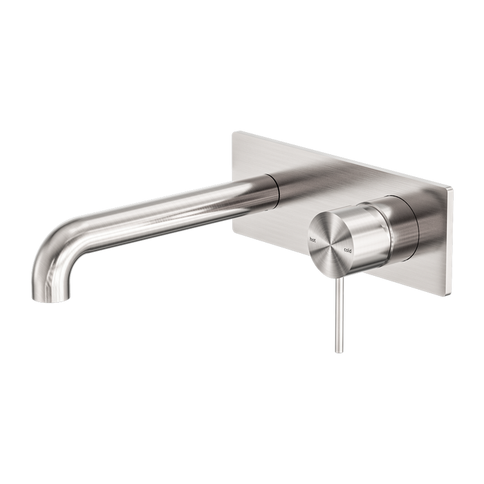 Nero | Mecca Brushed Nickel Wall Basin Mixer