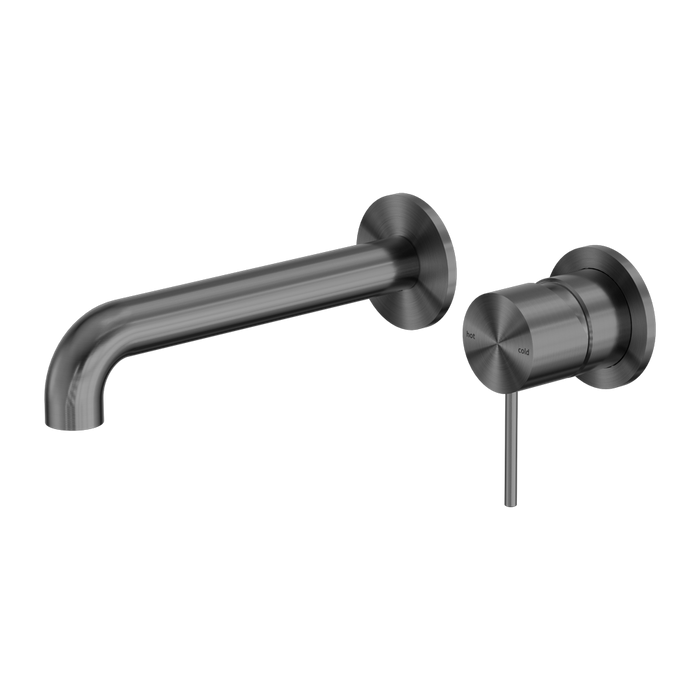 Nero | Mecca Gun Metal Grey Separate Wall Basin Mixer