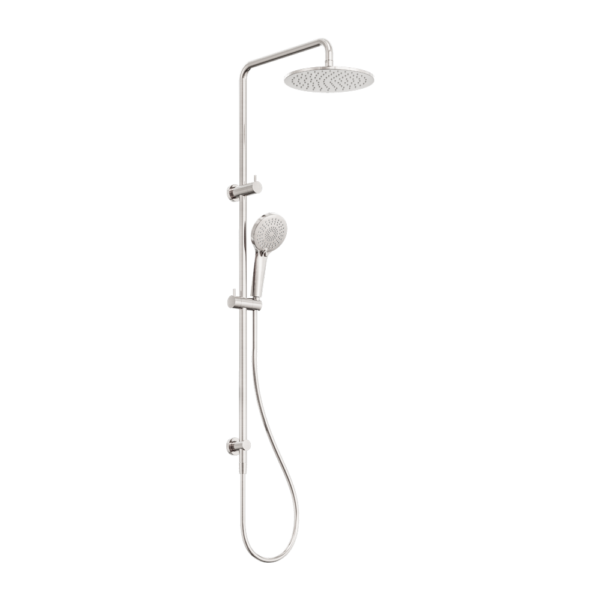 Nero Mecca Brushed Nickel Multifunction Shower Rail Set