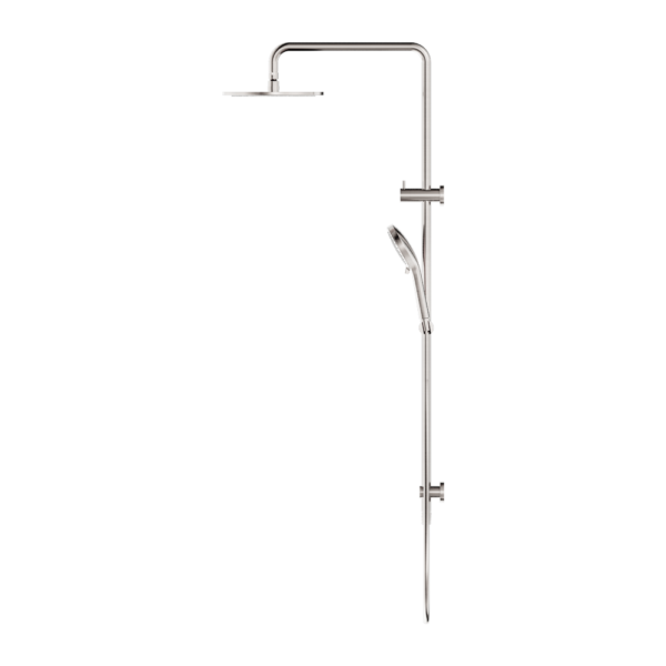 Nero Mecca Brushed Nickel Multifunction Shower Rail Set