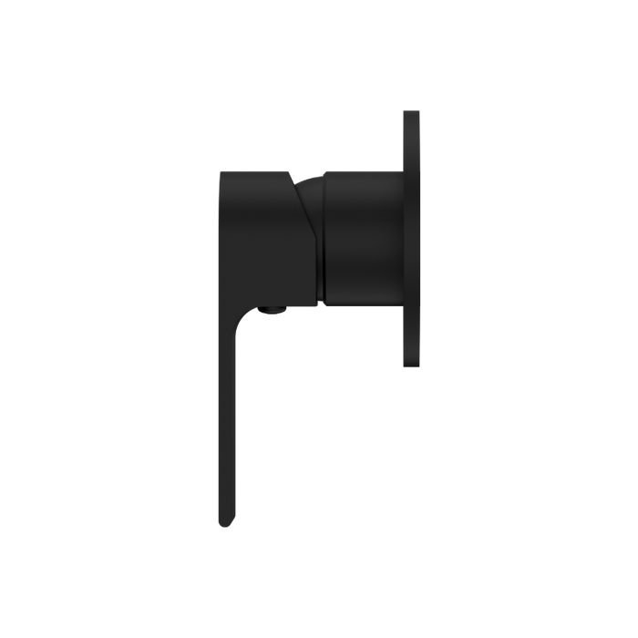 Nero | Bianca Matte Black Round Plated Wall Mixer