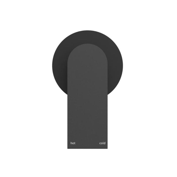 Nero | Bianca Matte Black Round Plated Wall Mixer