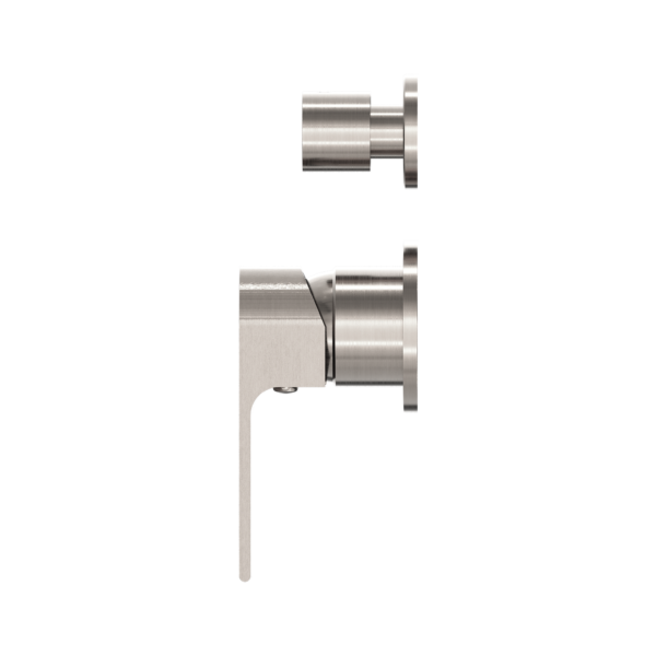 Nero | Bianca Brushed Nickel Separate Plate Wall Diverter Mixer