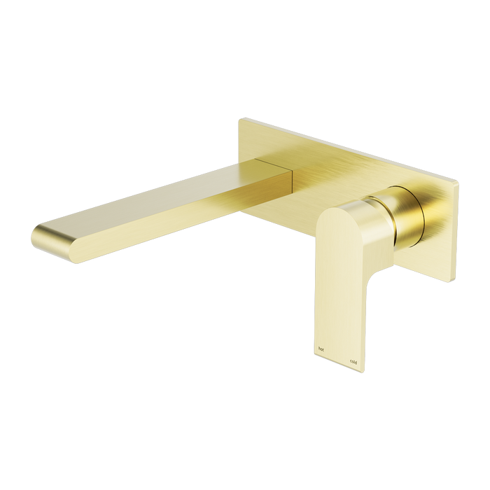 Nero | Bianca Brushed Gold Wall Basin Mixer