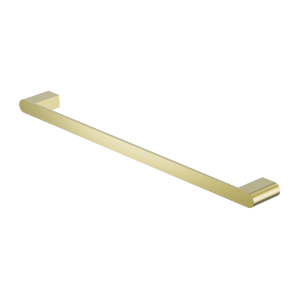 Nero | Bianca 800 mm Brushed Gold Single Towel Rail