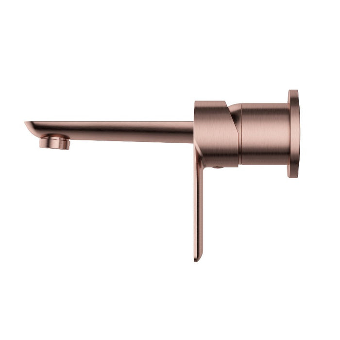 Nova Champagne Wall Basin Mixer & Bath Spout