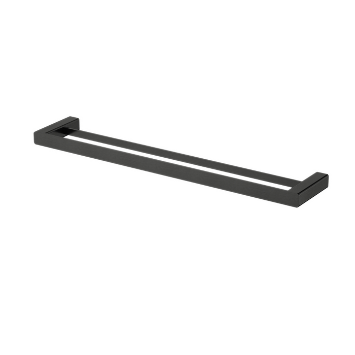 Nova Matte Black 600mm Double Towel Rail