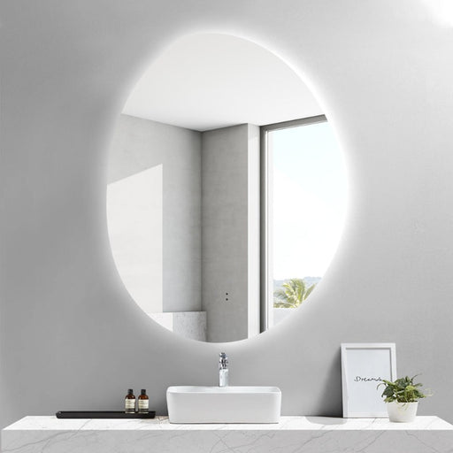 Indulge | Oblonga Touchless 700 x 900 Asymmetrical LED Mirror - Three Light Temperatures - Acqua Bathrooms