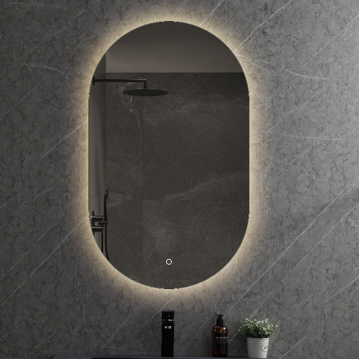 Oval 600 x 1000mm LED Mirror - Three Light Temperatures