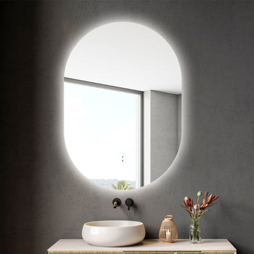 Indulge | Oval Pill Touchless 700 x 1000 LED Mirror - Three Light Temperatures - Acqua Bathrooms