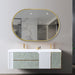 Indulge | Oval Brushed Gold 600 x 900 Framed Mirror - Acqua Bathrooms