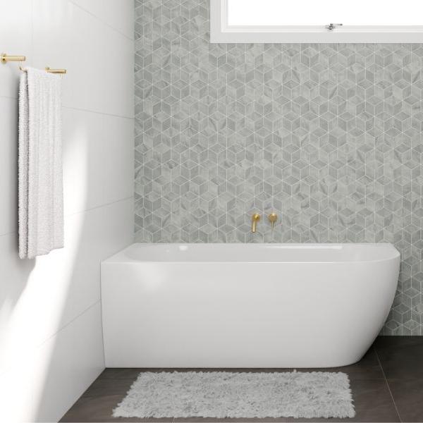 Polino 1600 Lucite Left Corner Fit Freestanding Bath Tub