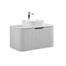 Indulge | Ronda 900 Curved Fluted Matte White Wall Hung Vanity With Basin - Acqua Bathrooms