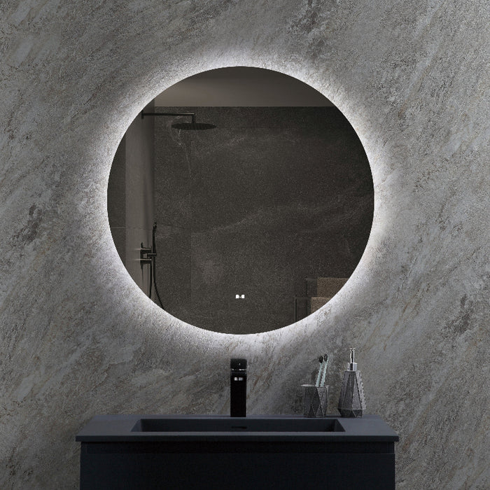 Round 800mm Frameless LED Mirror - Touchless Motion Sensor