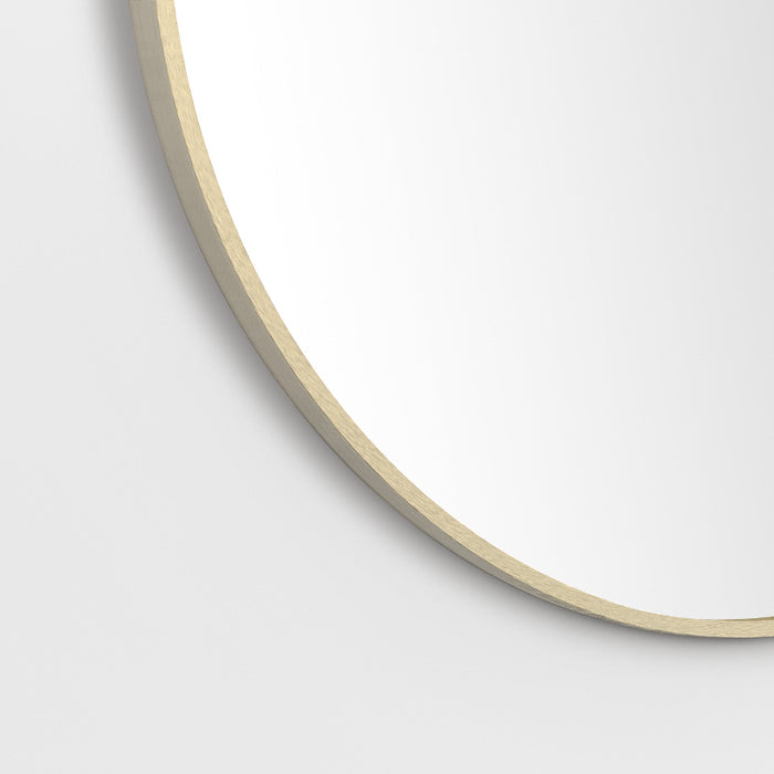 Round 800mm Brushed Brass LED Mirror - Three Light Temperatures