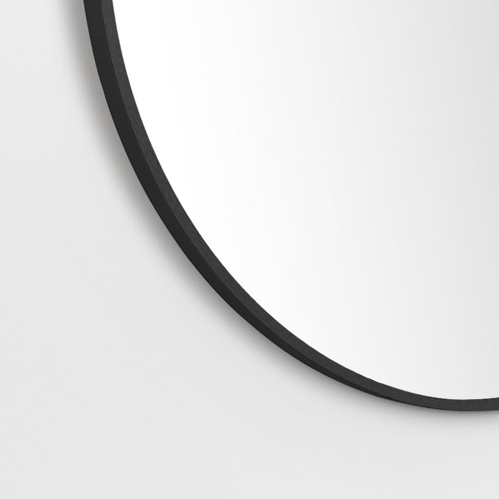 Round 800mm Matte Black LED Mirror - Three Light Temperatures