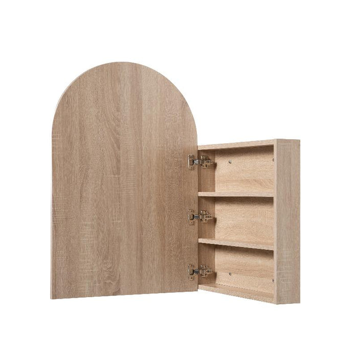 Arched White Oak Shaving Cabinet By Indulge®