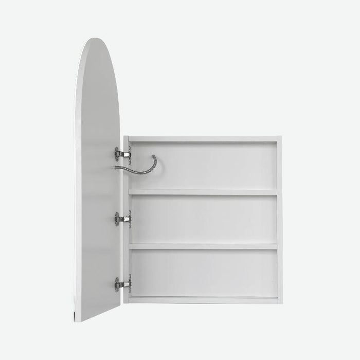 Arched LED Matte White Shaving Cabinet - Indulge